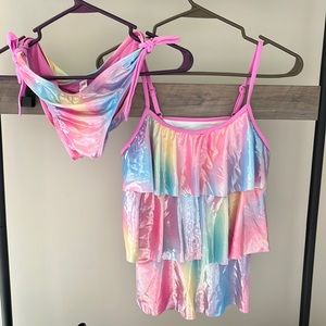 Justice Girls 16 plus rainbow tankini